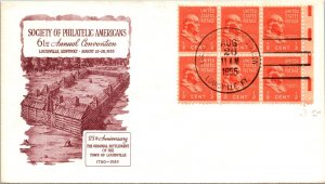 US SPECIAL EVENT CACHETED COVER 175th ANNIVERSARY SETTLEMENT OF LOUISVILLE 1955