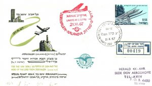 Israel 1967 - Special Flight Arkia - Tel Aviv to Jerusalem - F27826