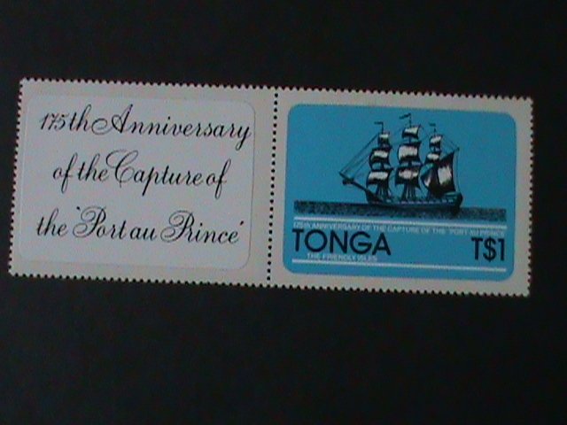 TONGA-SC#501-175TH ANNIV: CAPTURE OF PORTAU PRINCE-MNH-KEY STAMP/ WITH TAP