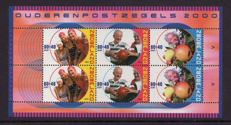 Netherlands  #B717-B719a  MNH 2000  sheet  senior citizens