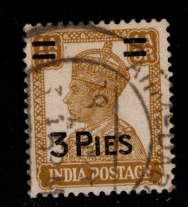 India  Scott 199 surcharged  Used stamp