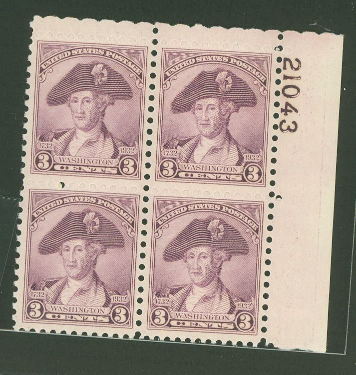 United States #708 Mint (NH) Plate Block