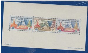 Laos Scott #89-90-91a Stamps - Mint NH Souvenir Sheet