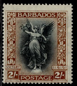 BARBADOS GV SG210, 2s black & brown, M MINT. Cat £50.