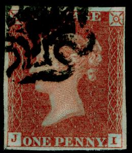 SG8, 1d red-brown PLATE 31, FINE USED. Cat £60. BLACK MX. 4 MARGINS. JI