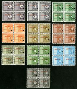 Venezuela Stamps XF OG NH Scarce Tax Set of 10 Block 4