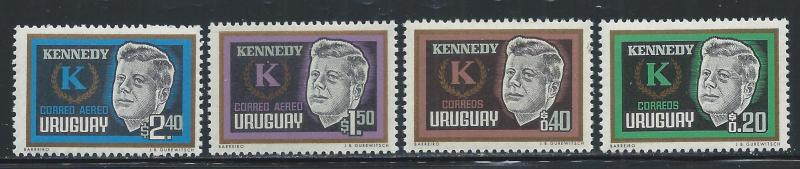 URUGUAY SC# 714-15 + C269-70 FVF/MNH 1965