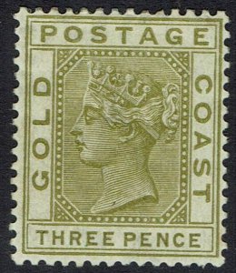 GOLD COAST 1884 QV 3D WMK  CROWN CA