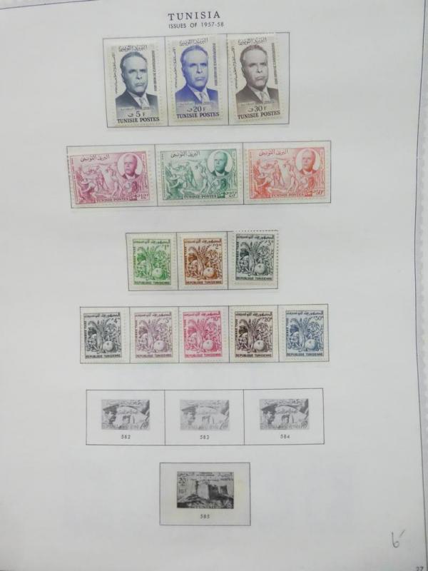 EDW1949SELL : TUNISIA Nice Mint collection on album pages mostly NH. Sc Cat $225