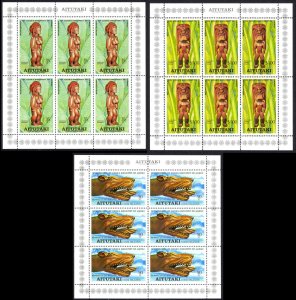 Aitutaki Sc# 160-162 MNH Pane/6 1978 Captain Cook