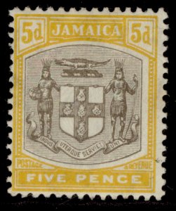 JAMAICA EDVII SG43, 5d grey & orange-yellow, M MINT. Cat £65.
