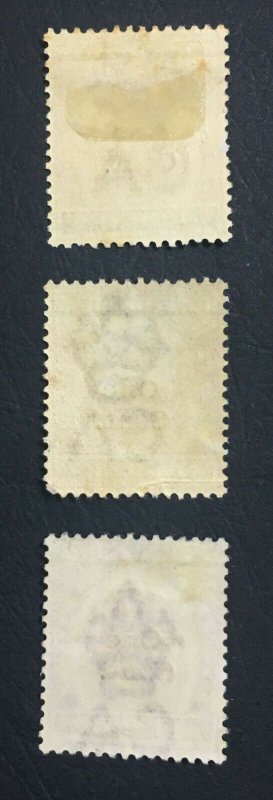 MOMEN: MALAYA PERAK SG #83,83a,83b ANTIQUE e MINT OG H LOT #61151