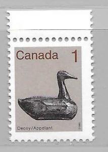 Canada 917a 1982-7 1c Duck Decoy single MNH