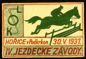 Czechoslovakia Stamps VF 1937 Horse Label