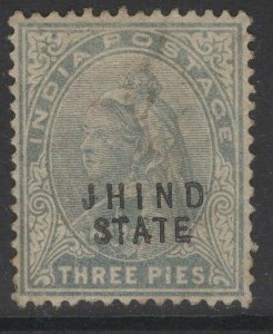 INDIA-JIND SG37 1904 3p GREY USED