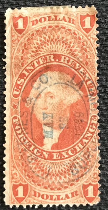 US Revenue #R68c Used Single Machine Cancel George Washington SCV $.75 L37