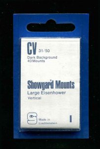 Showgard Black Stamp Mounts CV 31/50 PreCut  (40 count)