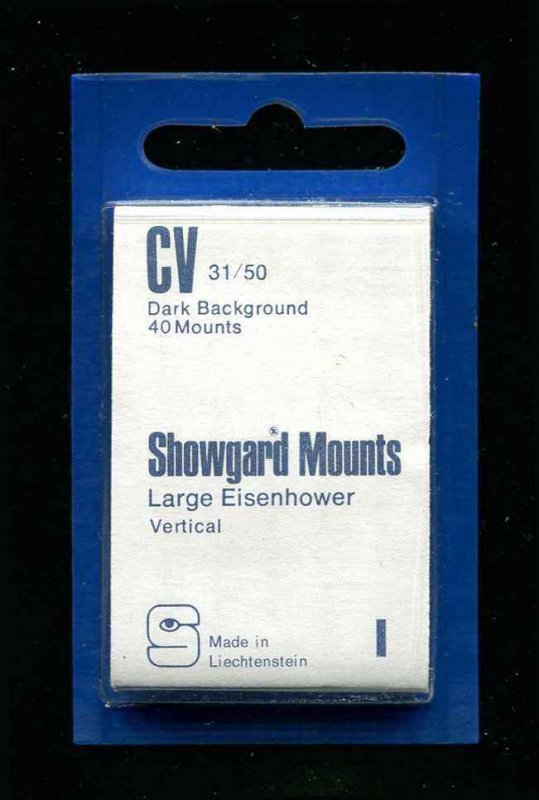 Showgard Black Stamp Mounts CV 31/50 PreCut  (40 count)