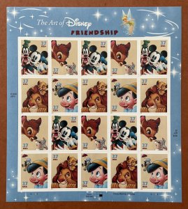 Scott 3865-3868 DISNEY - ART OF FRIENDSHIP Pane of 20 US 37¢ Stamps MNH 2004