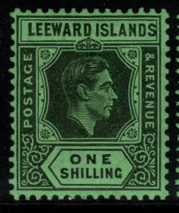 LEEWARD ISLANDS SG110 1938 1/= BLACK/EMERALD MNH