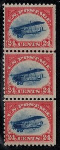 USA SC #C3 MNH STR/3 SE 1918 24c Jenny CV $390.00
