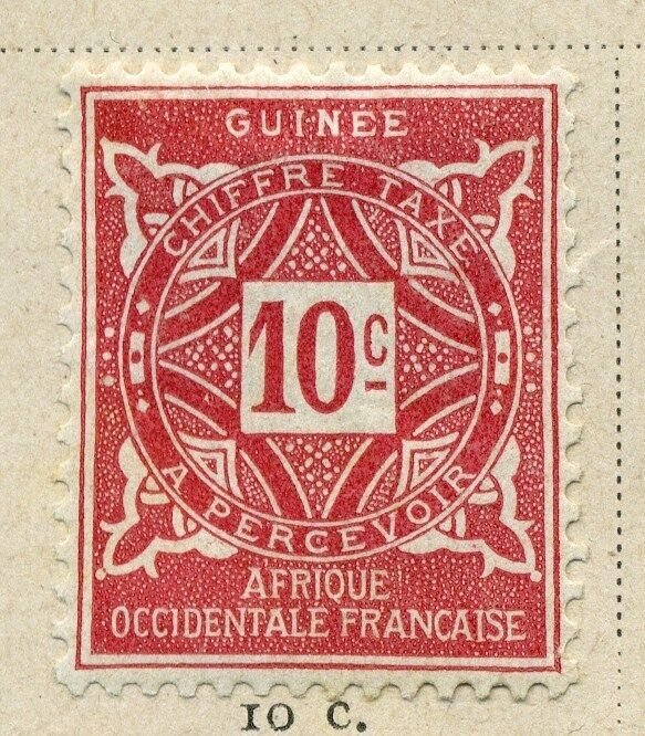 FRENCH COLONIES :;  GUINEE 1914 Postage Due issue Mint hinged 10c. value