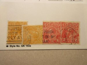 AUSTRALIA  Scott 66, 66a, 68, 71 USED Cat $11.90