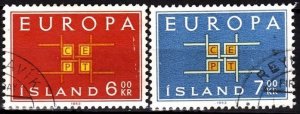 ICELAND / ISLAND 1963 EUROPA. Complete Set, Used