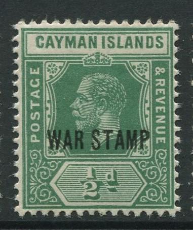 Cayman Islands - Scott MR5 - War Stamp Issue -1919 - MLH - Single 1/2d