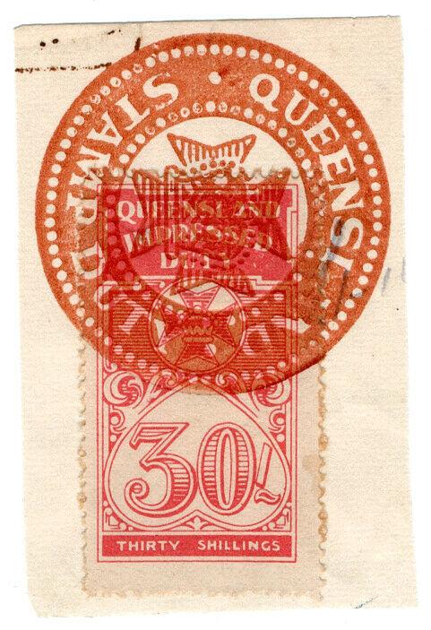 (I.B) Australia - Queensland Revenue : Impressed Duty 30/-