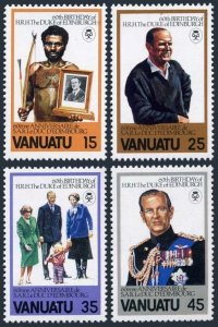 Vanuatu 304-307, MNH. Michel 602-605. Dude of Edinburgh's 60th birthday, 1981.