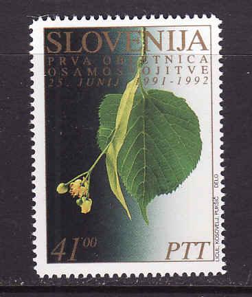 Slovenia-Sc#142-unused NH set-Independence anniversary-1992-