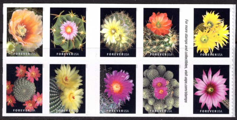 5359a MNH block of 10 Cactus Flowers (5350-5359).  No per item S&H fee.