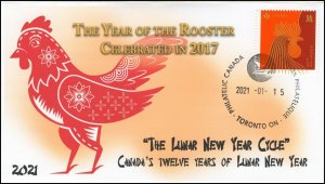 CA21-009, 2021, Lunar New Year, 12 years  of Lunar New Year Cycle, Rooster