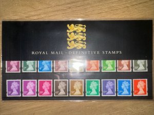 GB Presentation Pack 41 1998 Machin Definitive Stamps 1p-£1 & 1ST & 2ND