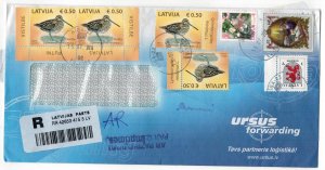 Latvia 2014 Cover Stamps Birds Flowers Health Medicine Cancer Coat of Arms