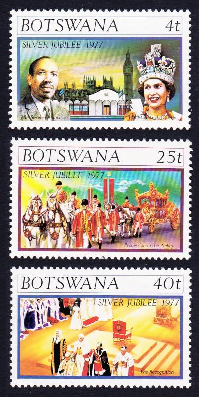 Botswana Silver Jubilee 3v SG#391-393 SC#179-181