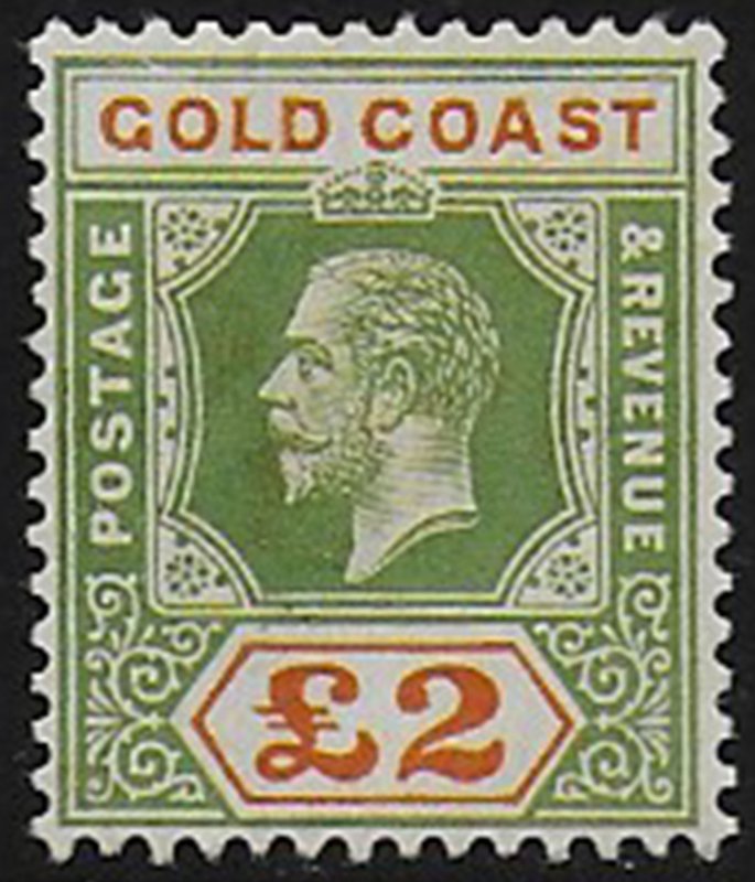 1921 Gold Coast Giorgio V £2 MNH SG n. 102