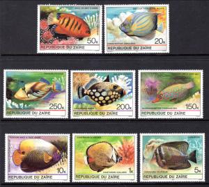 Zaire 974-981 Fish MNH VF