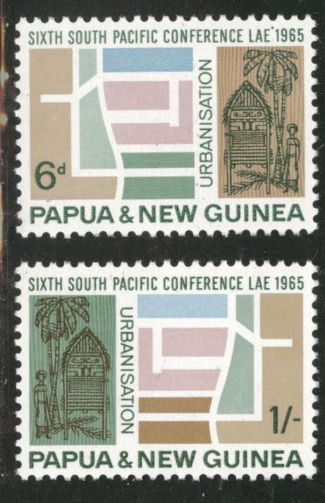 PNG Papua New Guinea Scott 204-5 MH* 1965 set