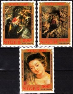 NIGER 1982 CHRISTMAS. Religious Paintings. Rubens, MNH