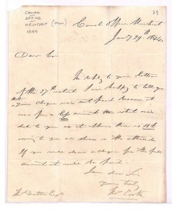 GB WALES Cover EL *CANAL OFFICE* Monmouthshire Newport Entire Letter 1844 FF113