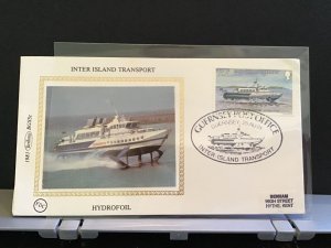 Guernsey Hydrofoil Inter Island Transport 1981    stamps cover R31093