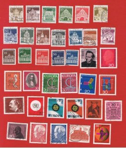 Germany  #936//977  MVFLH OG & VF used  1966-67  Commemorative's   Free S/H