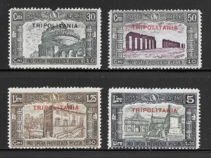 Tripolitania Scott B50-B53 Unused HOG - 1930 Semi-Postal Overprints- SCV $174.00