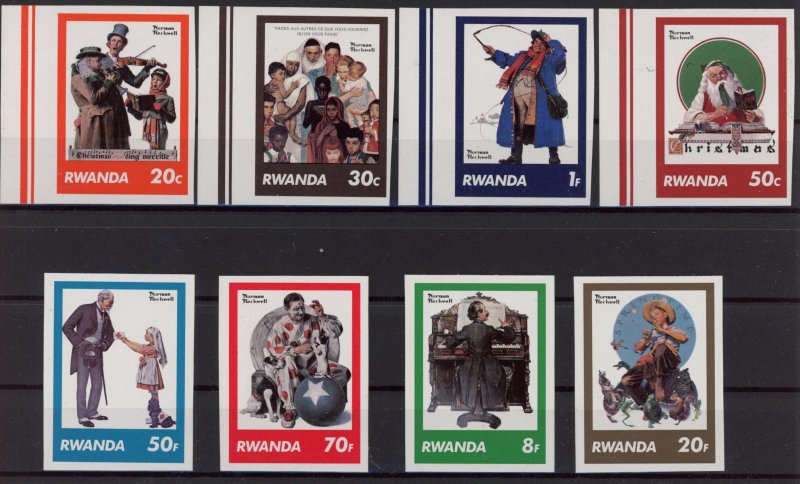 [Hip2511] Rwanda 1981 : Rockwell Good set very fine MNH imperf stamps