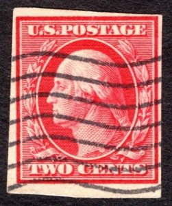 1910, US 2c, Washington, Used, Sc 384