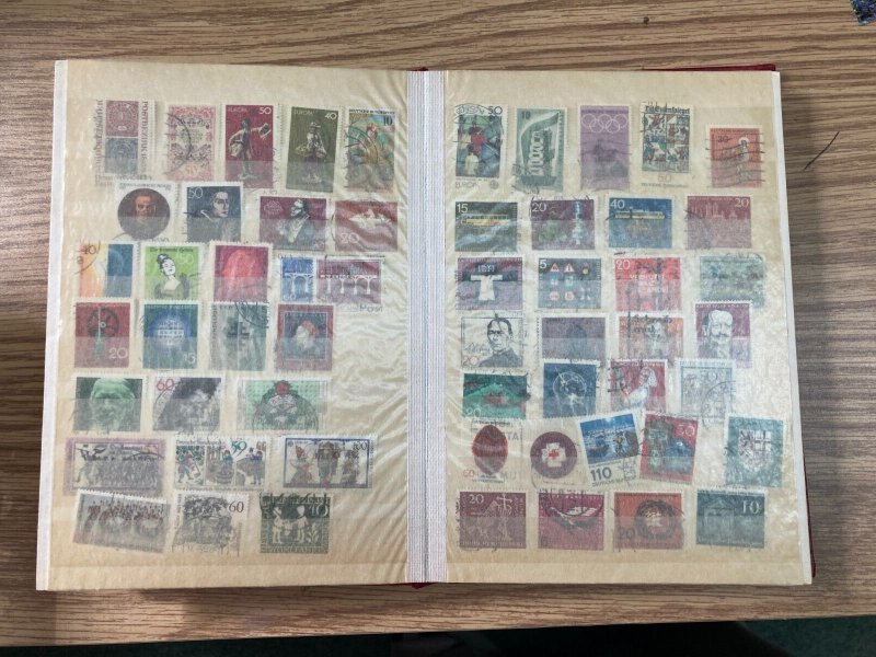 GERMANY 350+ DIFFERENT POSTALLY USED STAMPS MOST WEST ON STOCK PAGES A710