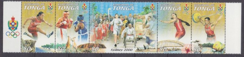 2000 Tonga  1578-1582strip 2000 Olympic Games in Sydney 5,50 €