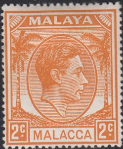 Malaya Malacca 1949 MH Sc 4 2c George VI Variety